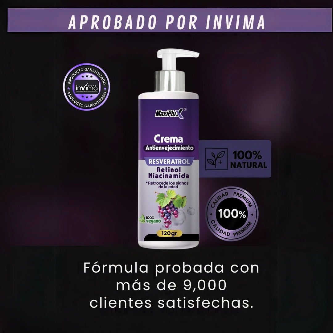 Crema de belleza con resveratrol de la marca KaJota, frasco con crema facial en envase blanco y tapa plateada.