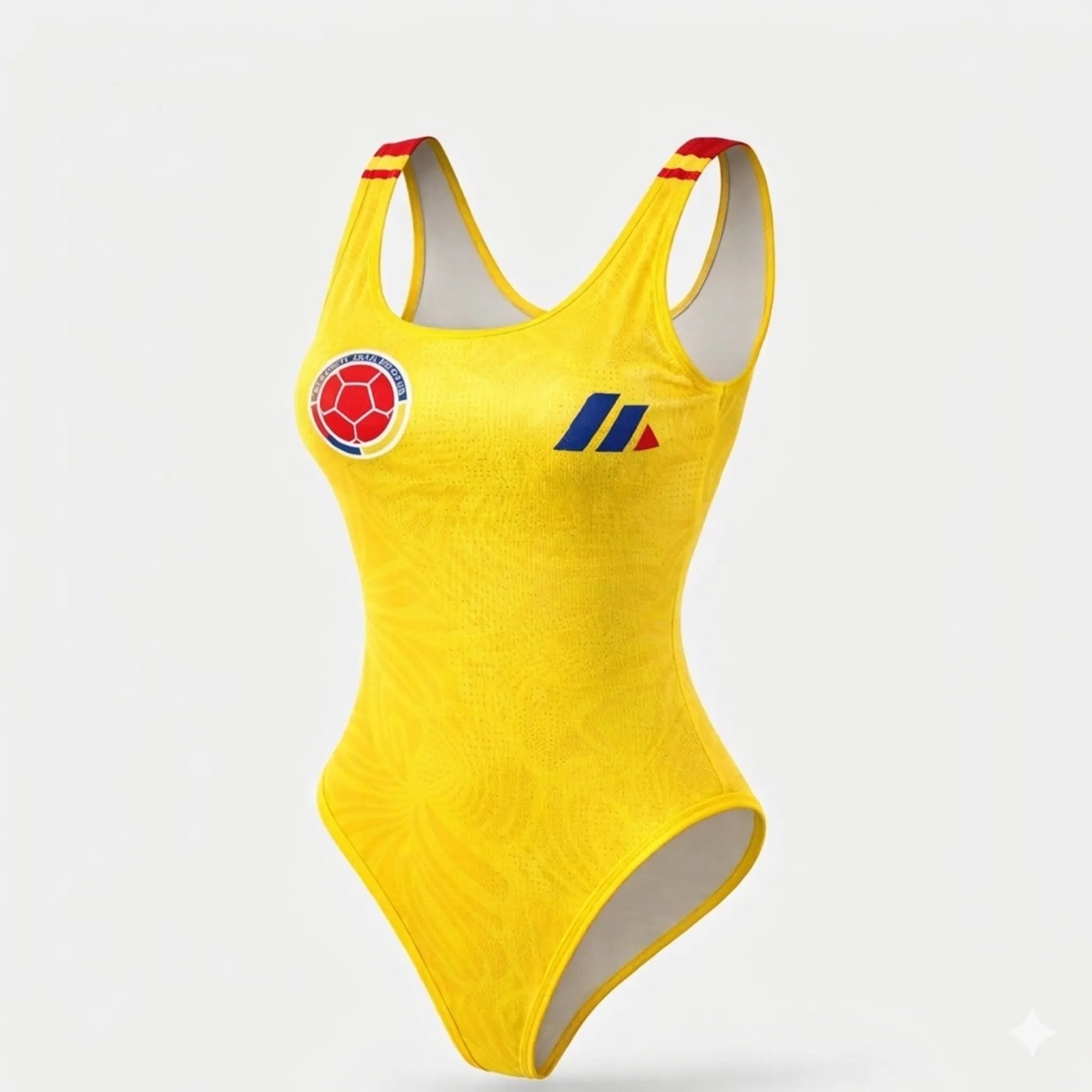 Body amarillo de la colección Body Selección Colombia de la marca KaJota, con diseño ajustado y detalles en el frente.