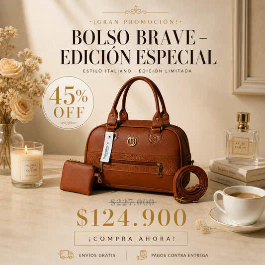 Bolso Brave de KaJota en edición especial, diseño de moda con detalles elegantes y estilo moderno, vista frontal del bolso.