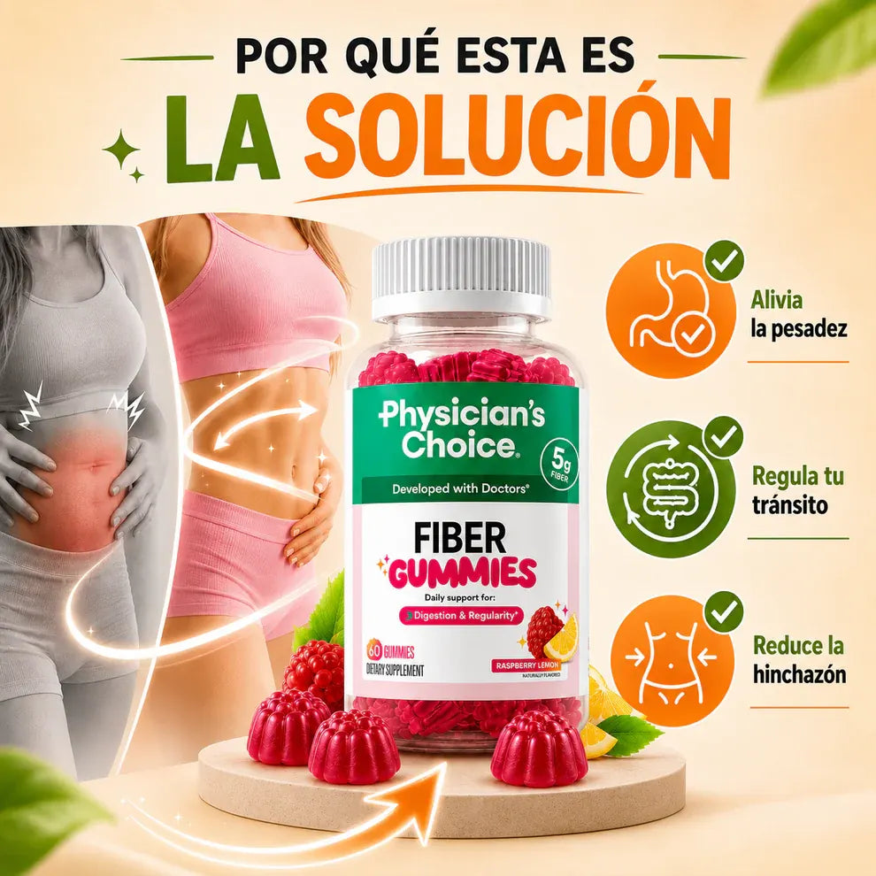 Gomas de fibra KaJota en forma de gomitas amarillas y naranjas, con textura suave y brillante, para mejorar la digestión.
