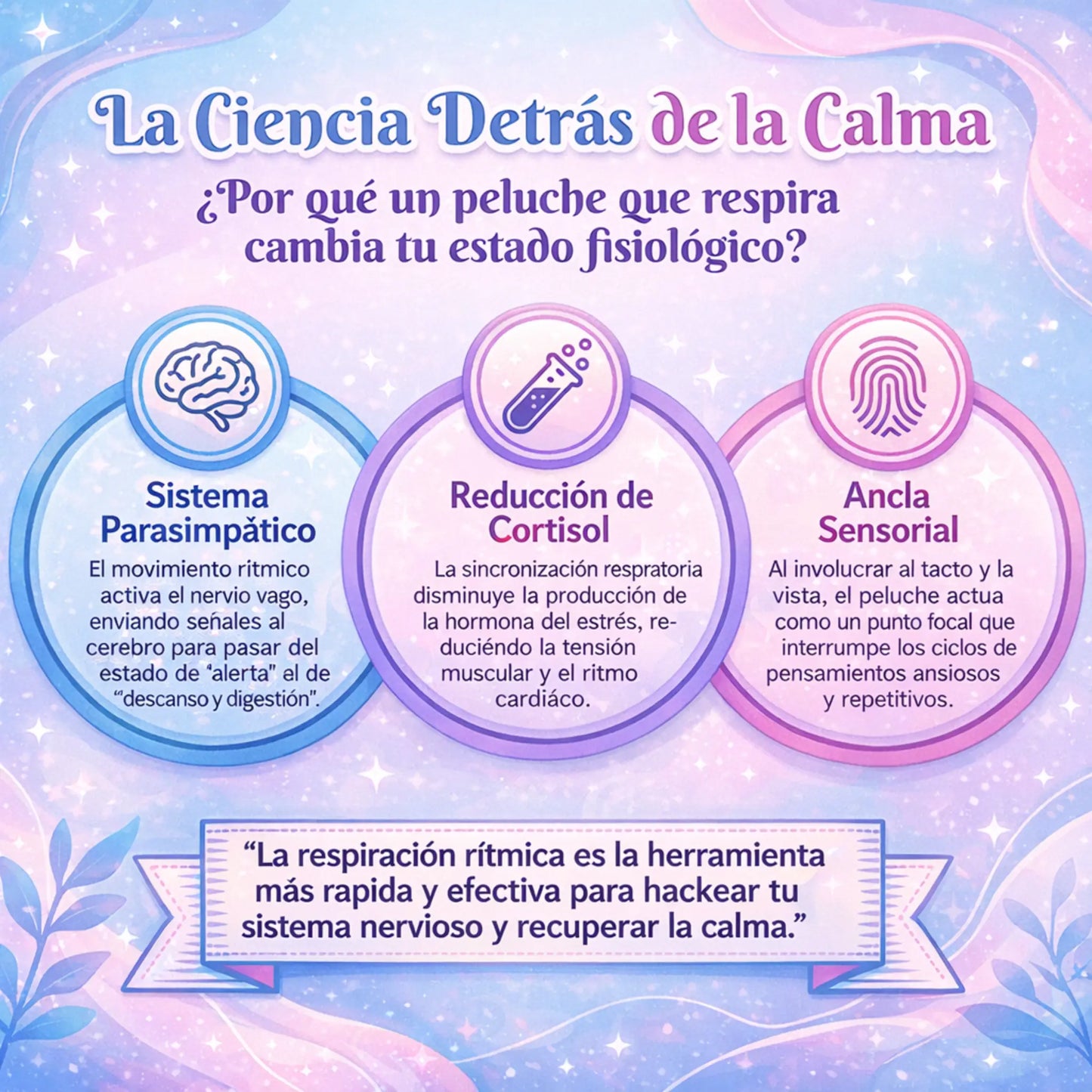 Peluche control de ansiedad de KaJota, suave y adorable, diseñado para brindar comodidad y aliviar el estrés en niños y adultos