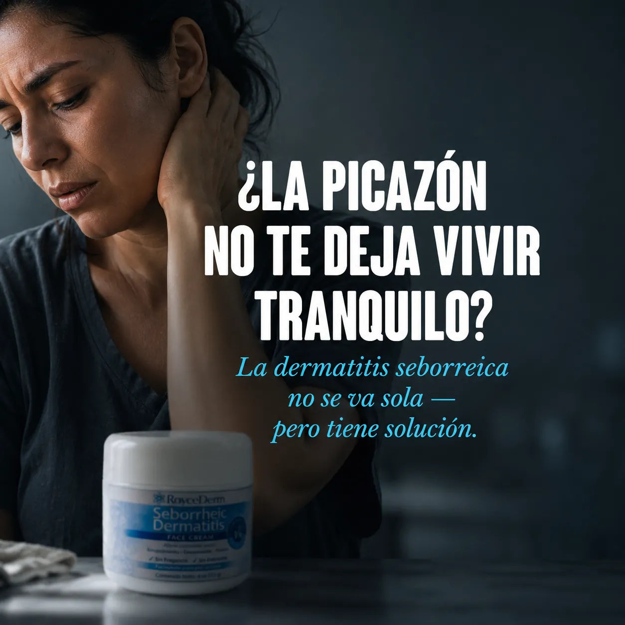 RoyceDerm, Crema calmante para dermatitis, escamas y enrojecimiento